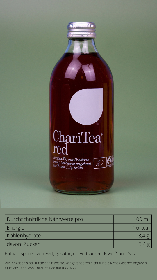 Chari Tea red/green/Mate sugarfree